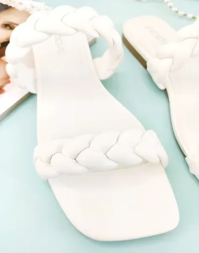 Sandalias para dama color blanco