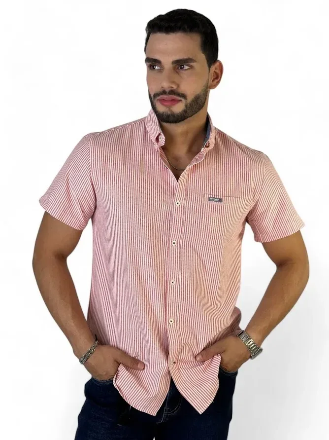 Camisa Hummer para caballero BS03-OR-RD