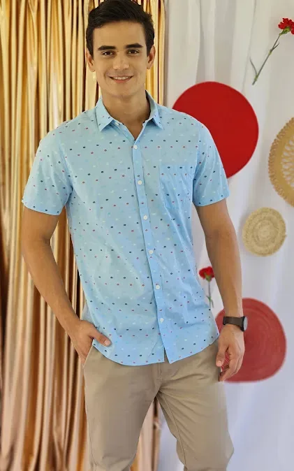 Camisa Indigo para caballero color celeste