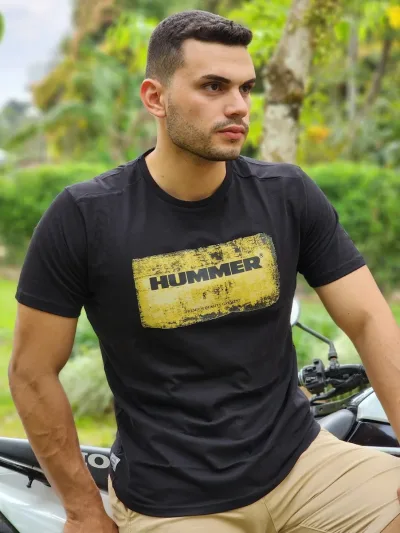 Camiseta Hummer para caballero color negro