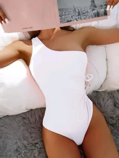 Vestido de baño para dama color blanco