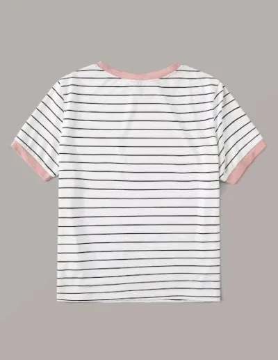Camiseta para dama diseño a rayas