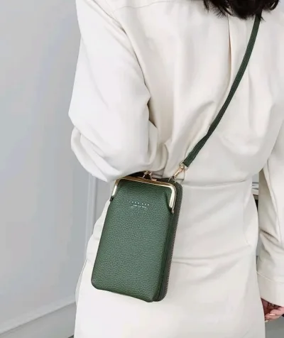 Cartera para telefono color verde
