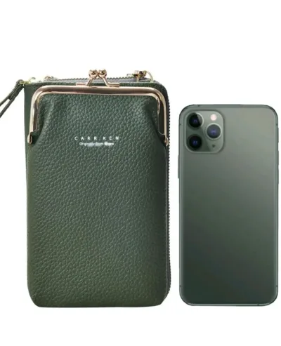 Cartera para telefono color verde