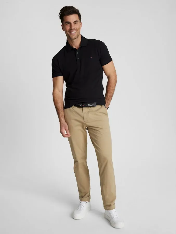 Camiseta Tommy Hilfiger Slim Fit para caballero color negro