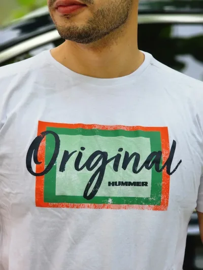 Camiseta Hummer para caballero color blanco