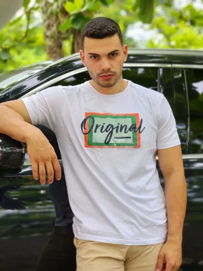 Camiseta Hummer para caballero color blanco