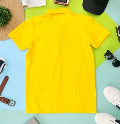 Camiseta Cambridge Polo Club para caballero color amarillo PC-02537