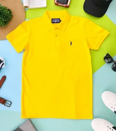 Camiseta Cambridge Polo Club para caballero color amarillo PC-02537