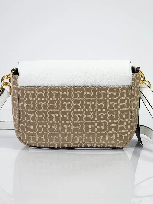Bolso Tommy Hilfiger para dama color beige y blanco
