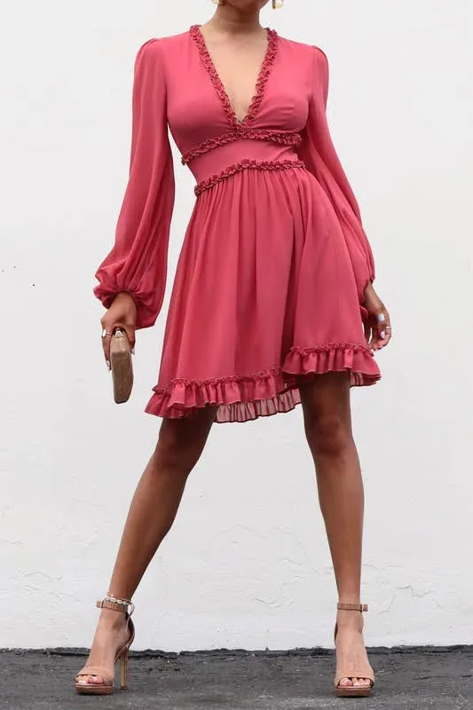 Vestido para dama con vuelitos