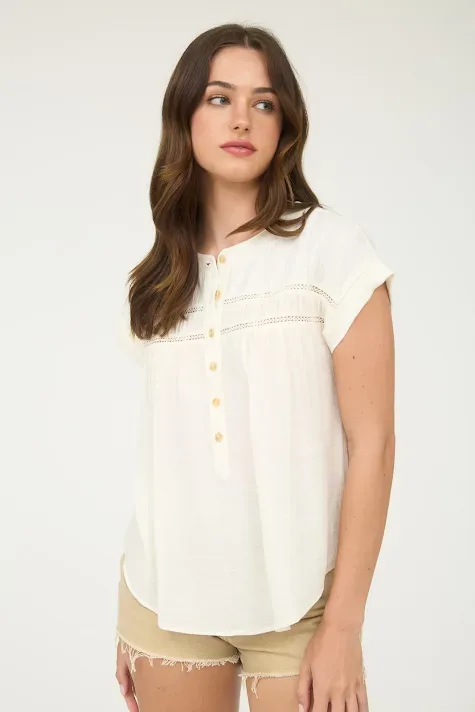 Blusa Mine para dama color crema TB8964