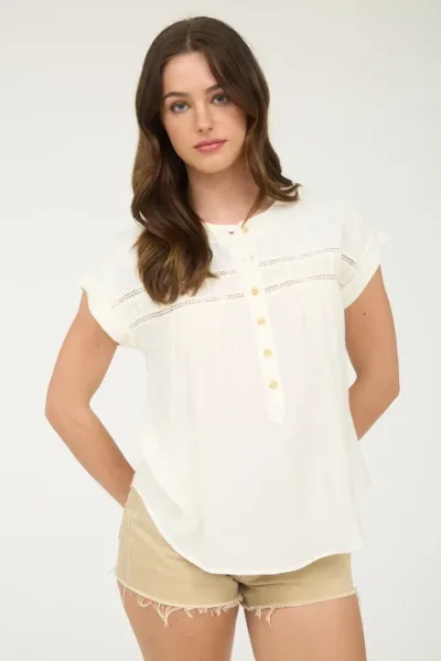 Blusa Mine para dama color crema TB8964
