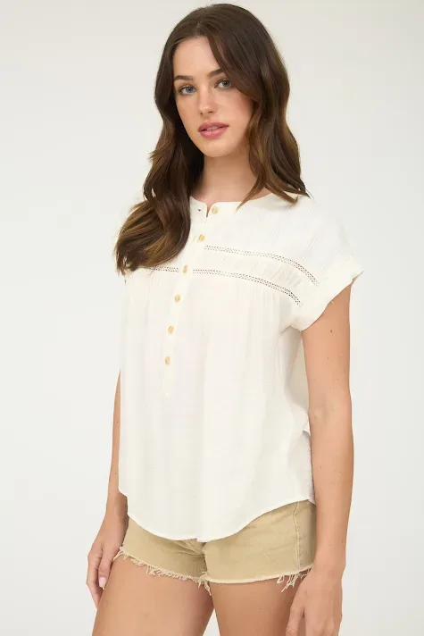 Blusa Mine para dama color crema TB8964