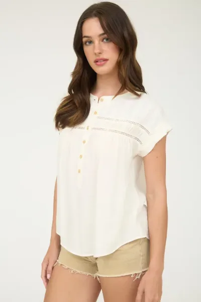 Blusa Mine para dama color crema TB8964
