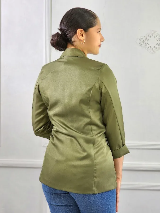 Saco para dama Cocoa Blue color verde olivo