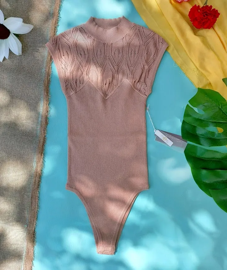 Body para dama color beige