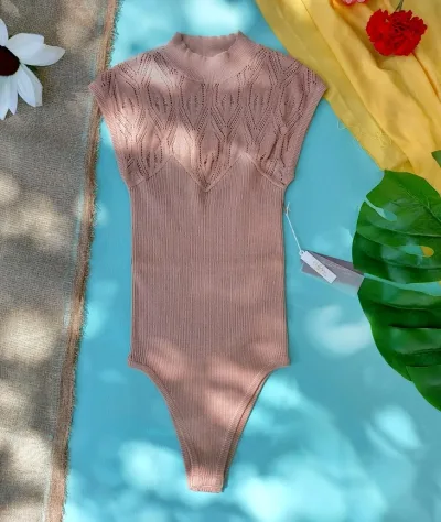Body para dama color beige