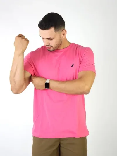 Camiseta Náutica para caballero color rosa