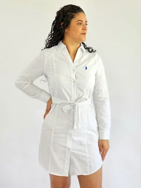 Vestido Cambridge Polo Club para dama color blanco