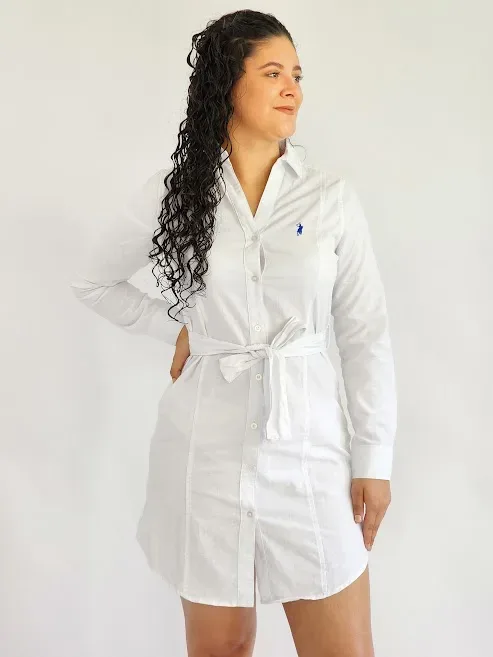 Vestido Cambridge Polo Club para dama color blanco