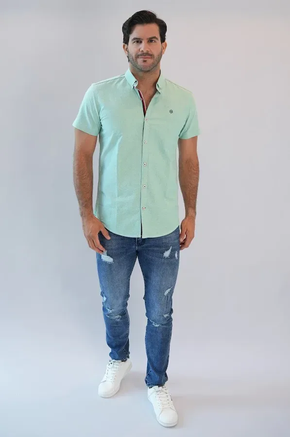 Camisa Hummer para caballero color celeste