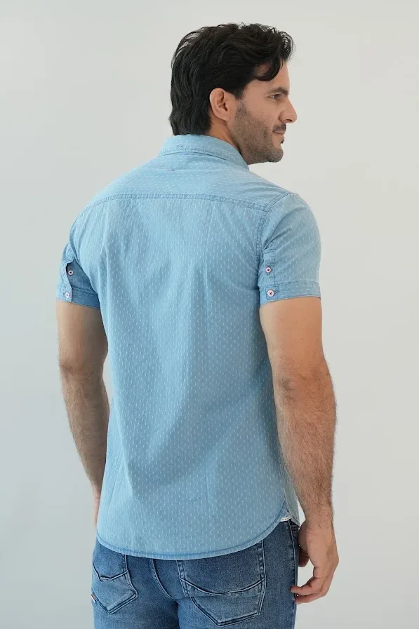 Camisa Hummer para caballero color celeste