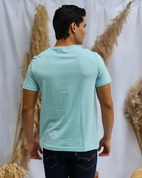 Camiseta Naútica para caballero color celeste