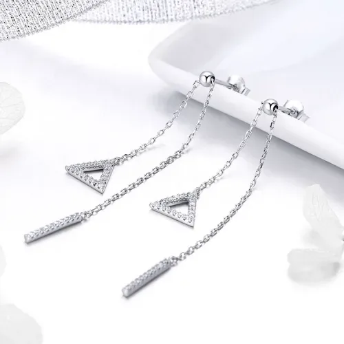 Par de aretes de plata para dama
