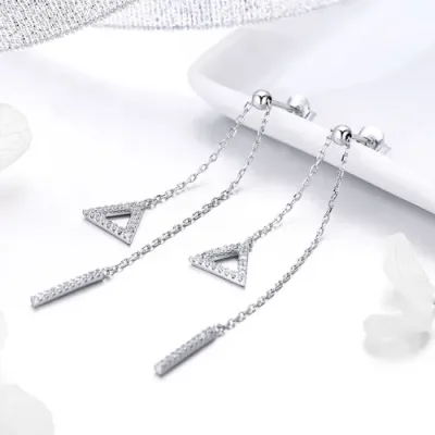 Par de aretes de plata para dama