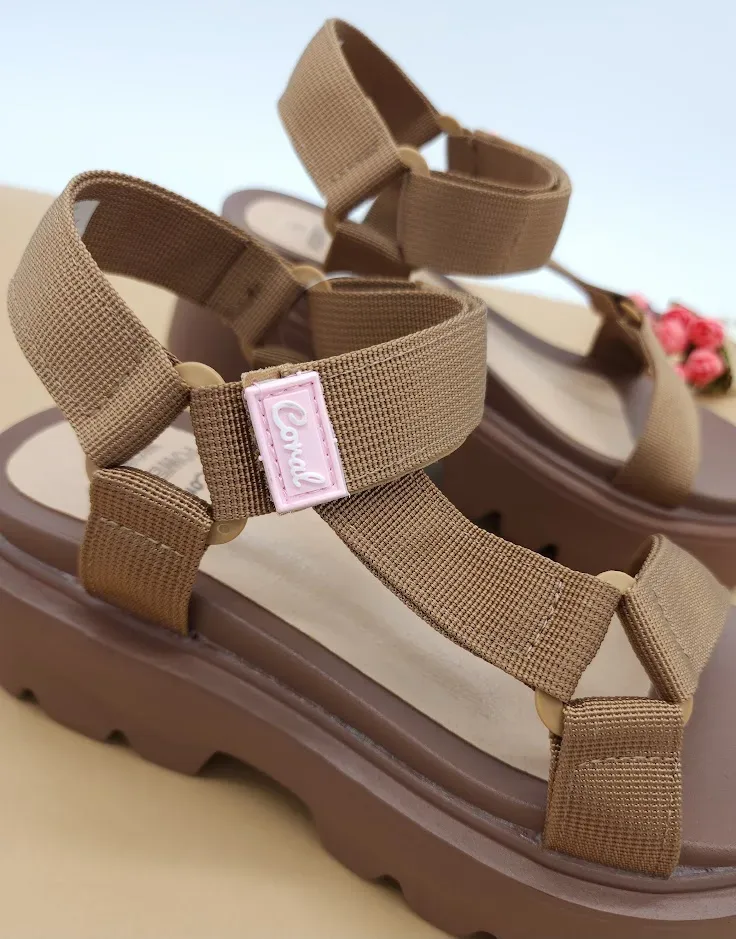 Sandalias Coral para dama Brandy Brown Tex