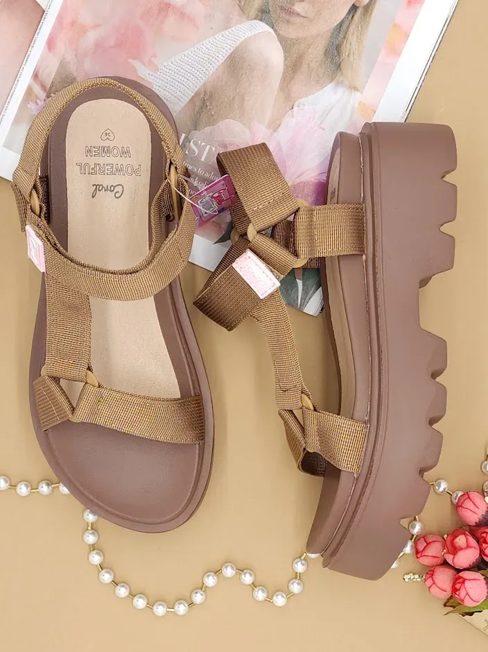 Sandalias Coral para dama Brandy Brown Tex