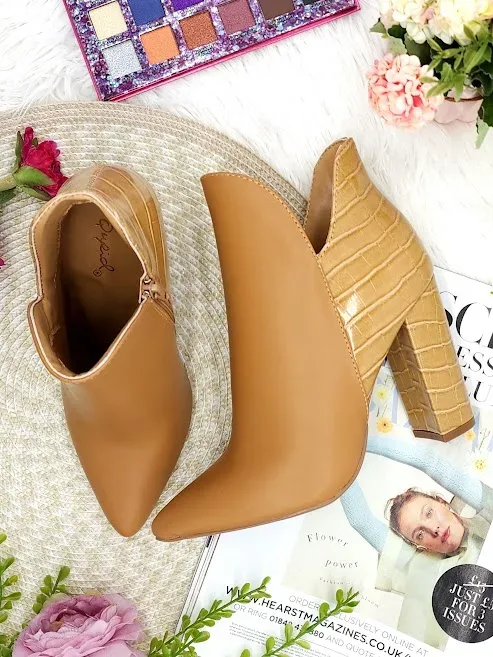 Botines para dama color caramelo