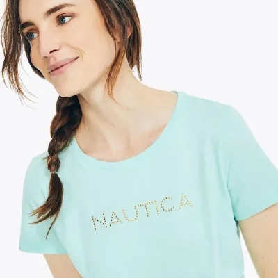 Camiseta Nautica para dama color  verde menta