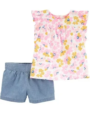 Conjunto Carter´s para niña color rosa y azul