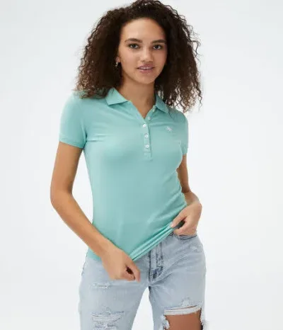 Camiseta Aeropostale para dama color verde agua