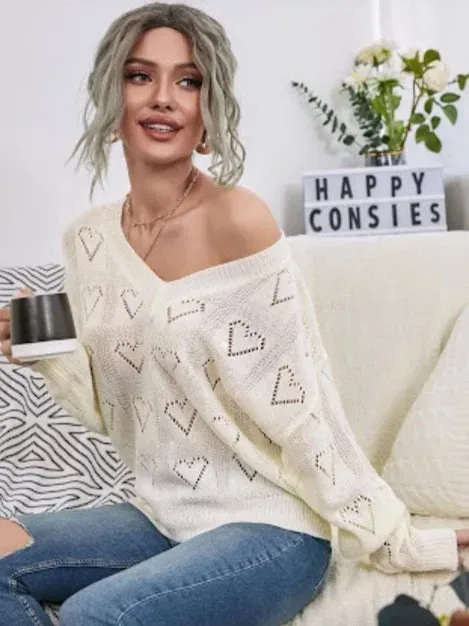 Suéter para dama color blanco hueso