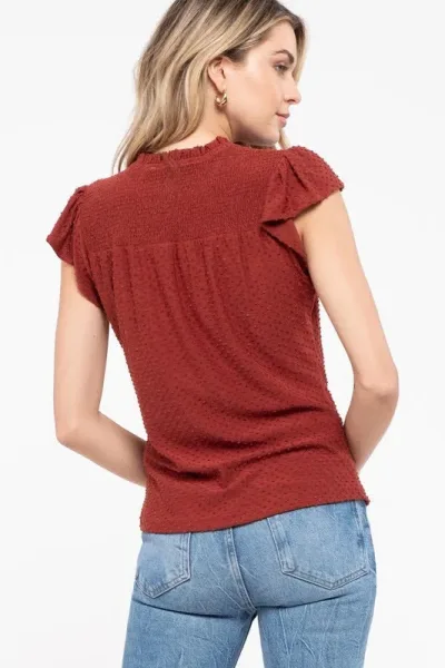 Blusa para dama color terracota