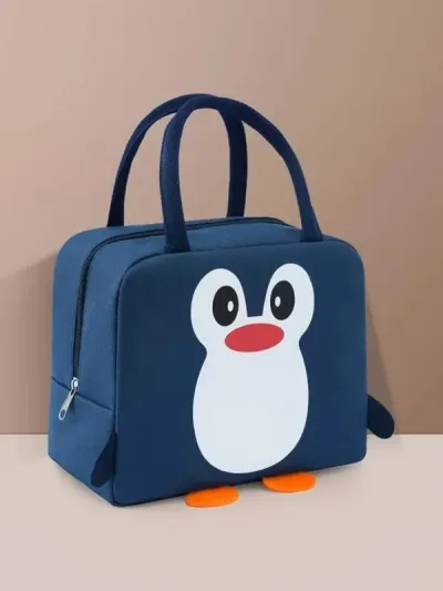 Lonchera termica con estampado de pinguino