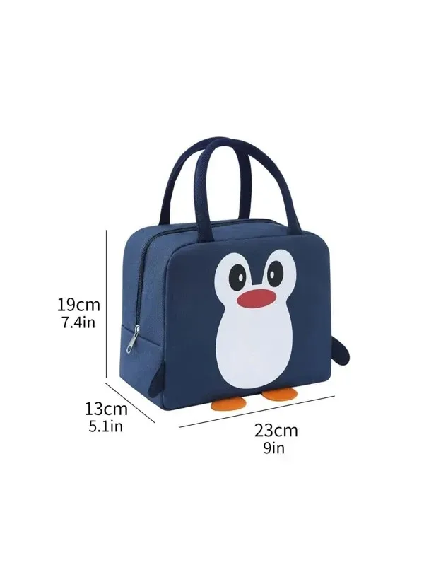 Lonchera termica con estampado de pinguino