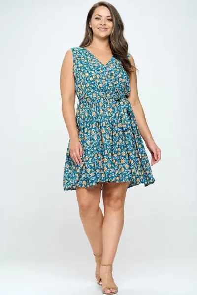 Vestido para dama diseño floral multicolor
