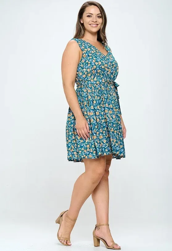 Vestido para dama diseño floral multicolor
