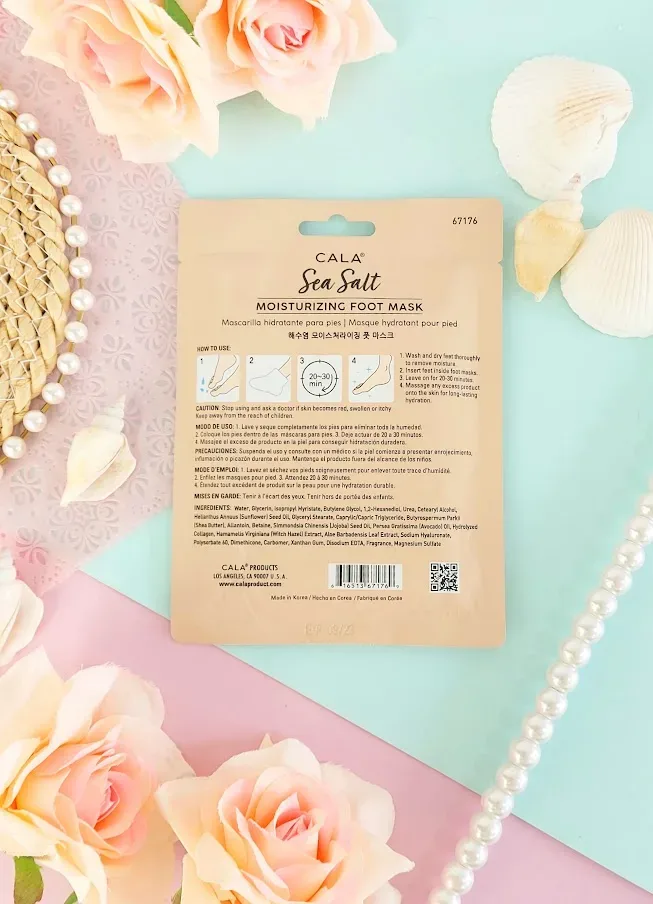 Mascarilla hidratante para pies con sal marina Cala 3 pares