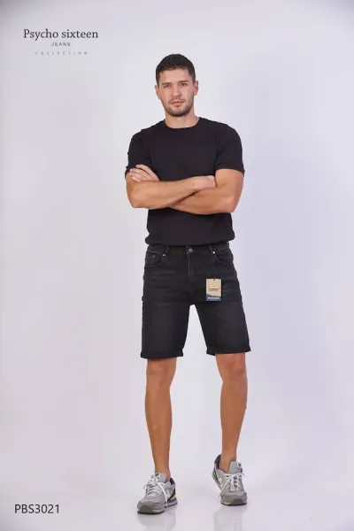 Short PSYCHO SIXTEEN para caballero Slim Fit PBS3021 color negro