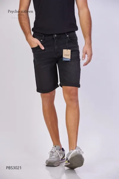 Short PSYCHO SIXTEEN para caballero Slim Fit PBS3021 color negro