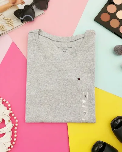 Camiseta Tommy Hilfiger para dama color gris
