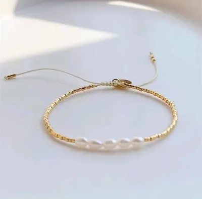 Pulsera minimalista para dama de perlas