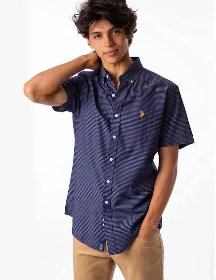 Camisa US Polo ASSN para caballero color azul