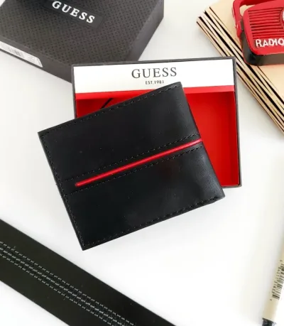 Billetera GUESS de caballero color negra