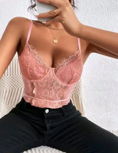 Body para dama color rosa coral